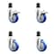 Service Caster 4 Inch 316SS Blue Poly Swivel 1-3/4 Inch Expanding Stem Caster Lock Brake, 2PK SS316TTLEX20S414-PPUB-BLUE-2-S-2-134 - alternate 4